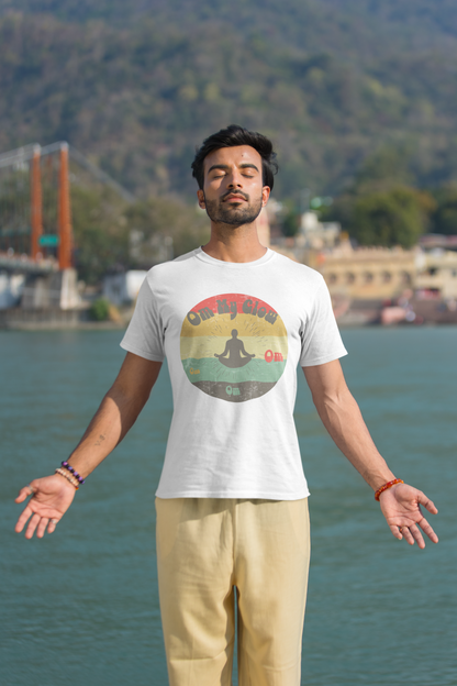 Om My Glow Unisex Crewneck T-Shirt - Yoga Retro Collection