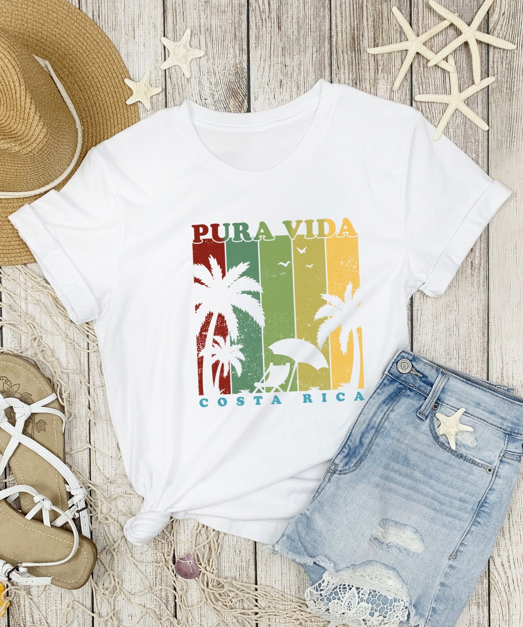 Pura Vida Costa Rica Unisex Crewneck T-shirt - Happiness A Click Away