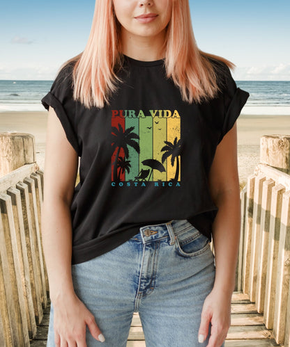 Pura Vida Costa Rica Vibes Tee - Unisex Crewneck Shirt - Happiness A Click Away