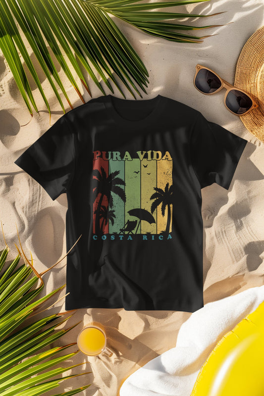 Pura Vida Costa Rica Vibes Tee - Unisex Crewneck Shirt - Happiness A Click Away