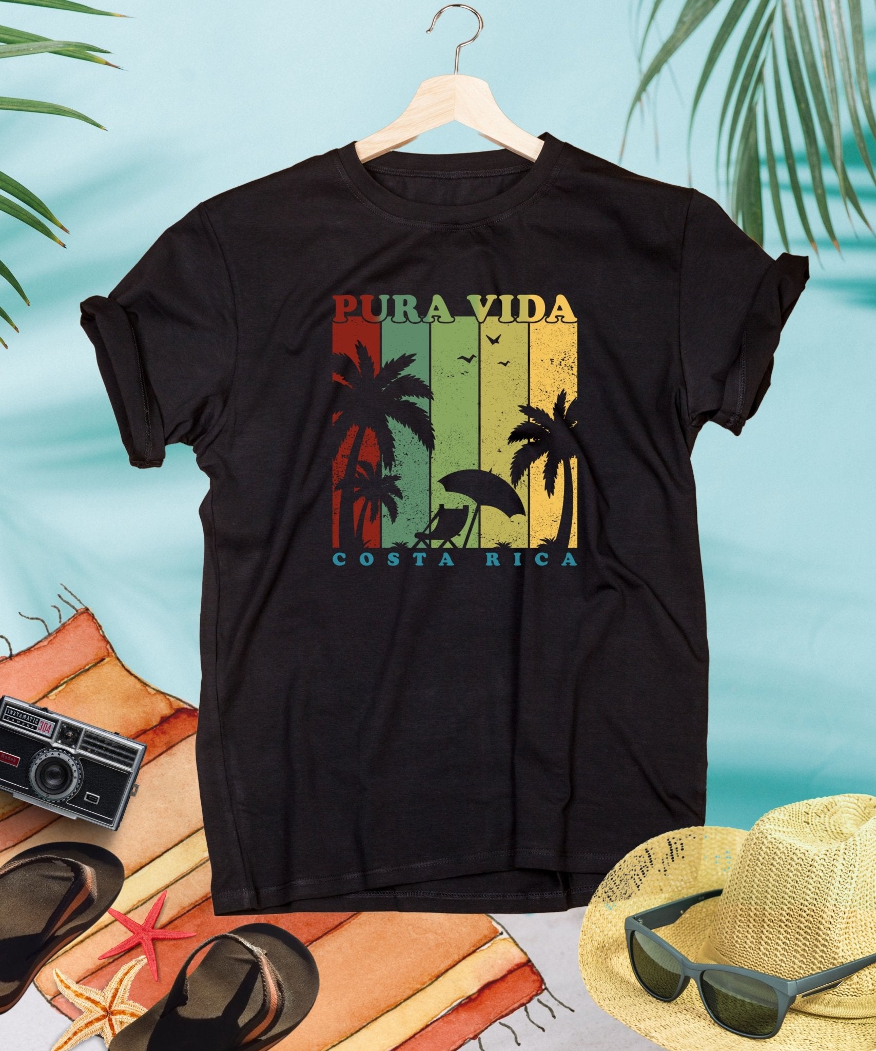 Pura Vida Costa Rica Vibes Tee - Unisex Crewneck Shirt - Happiness A Click Away