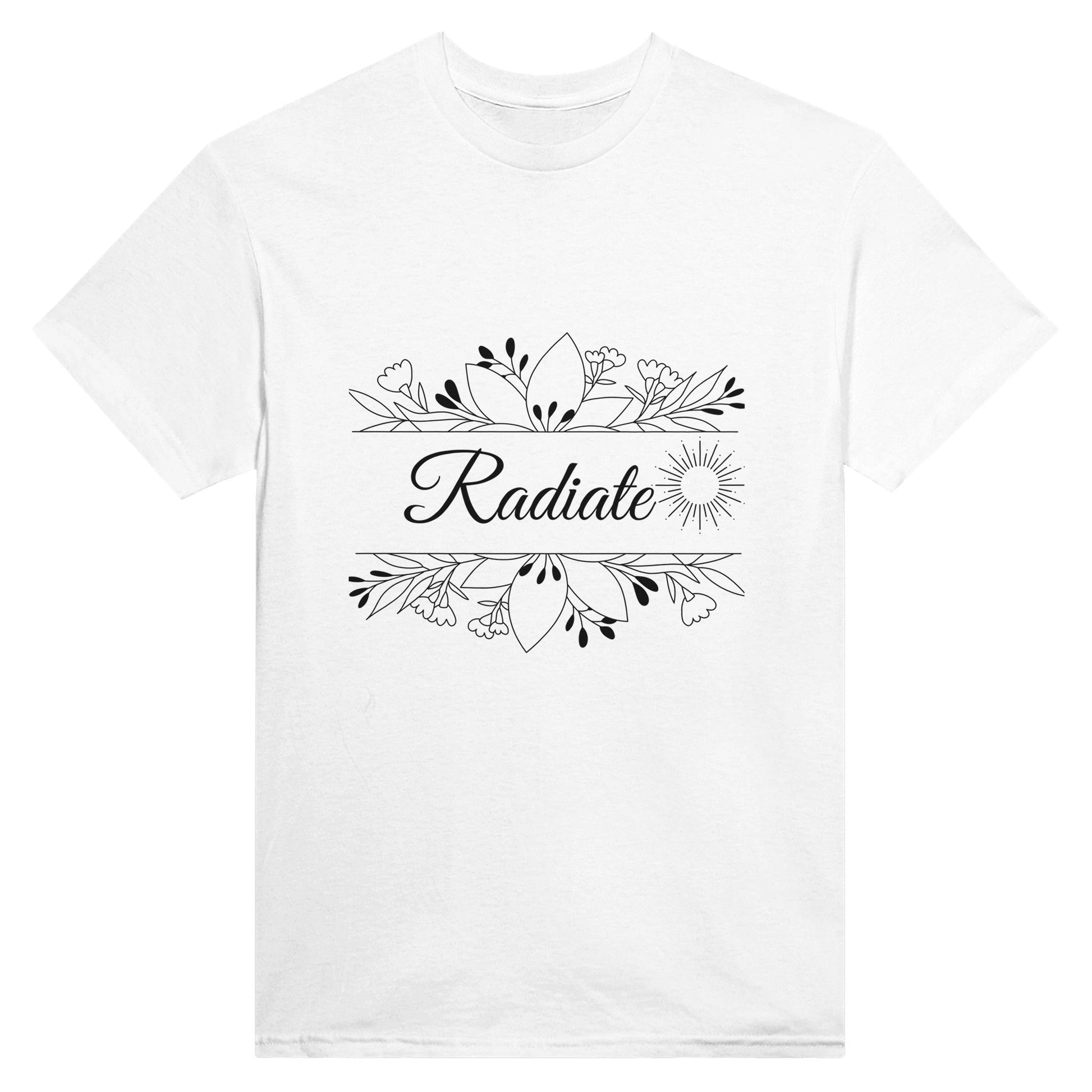 Radiate - Heavyweight Unisex Crewneck T-shirt - Happiness A Click Away