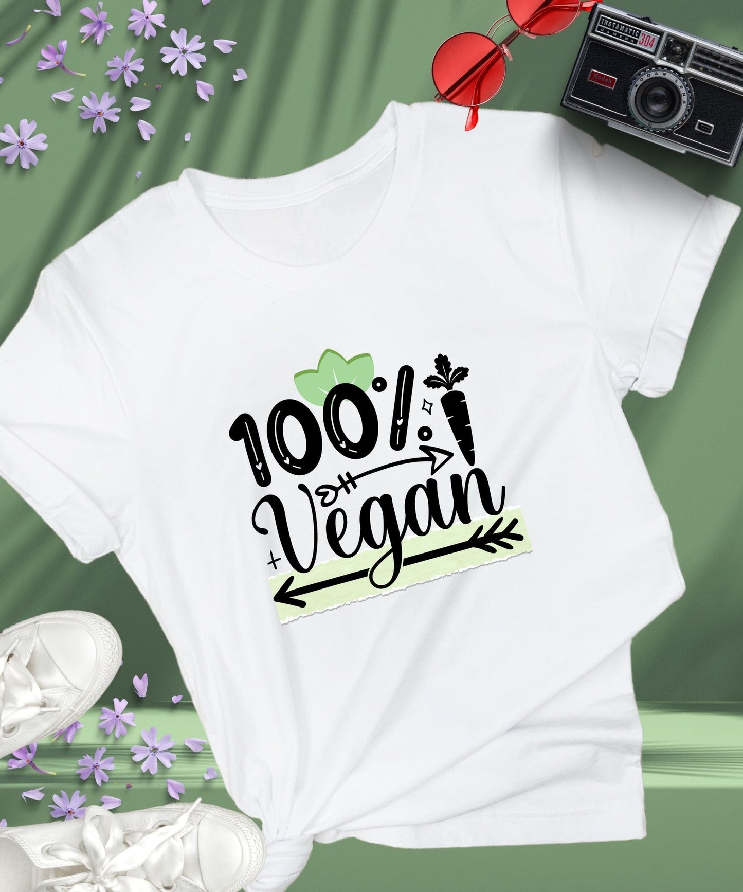 Radiate in '100% Vegan' Classic Unisex Tee, Vegan Fashion Finds - Happiness A Click Away