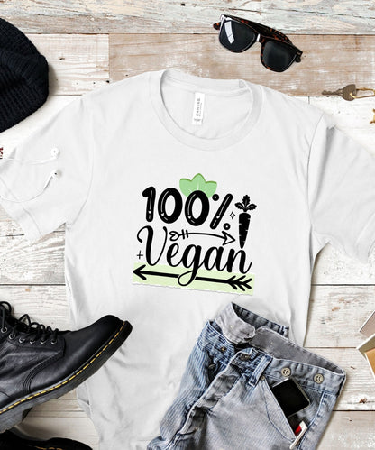 Radiate in '100% Vegan' Classic Unisex Tee, Vegan Fashion Finds - Happiness A Click Away