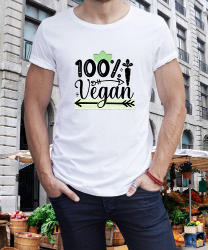 Radiate in '100% Vegan' Classic Unisex Tee, Vegan Fashion Finds - Happiness A Click Away