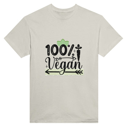 Radiate in '100% Vegan' Classic Unisex Tee, Vegan Fashion Finds - Happiness A Click Away