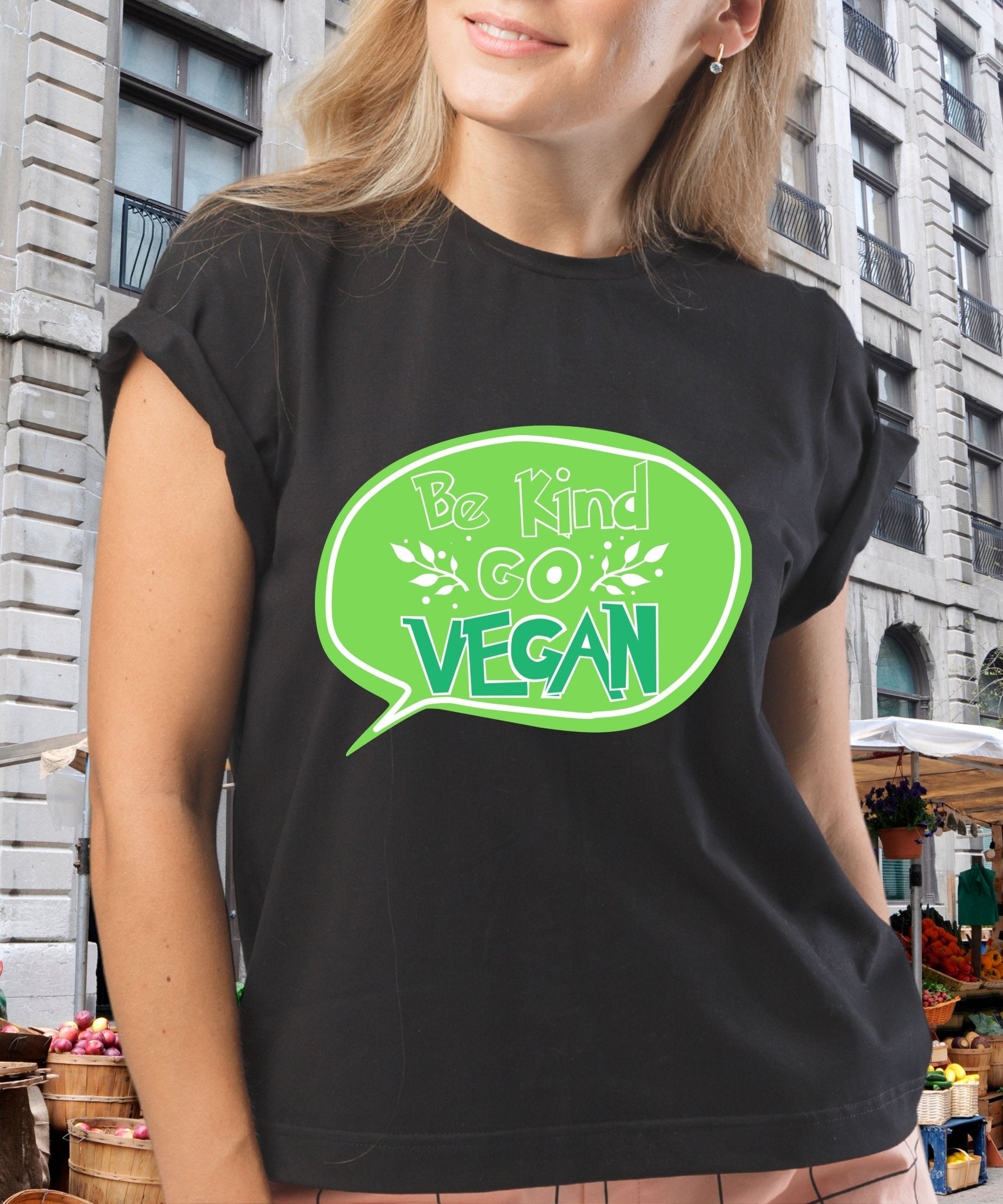 Radiate in 'Be Kind, Go Vegan' Classic Unisex Tee, Vegan Fashion Finds - Happiness A Click Away