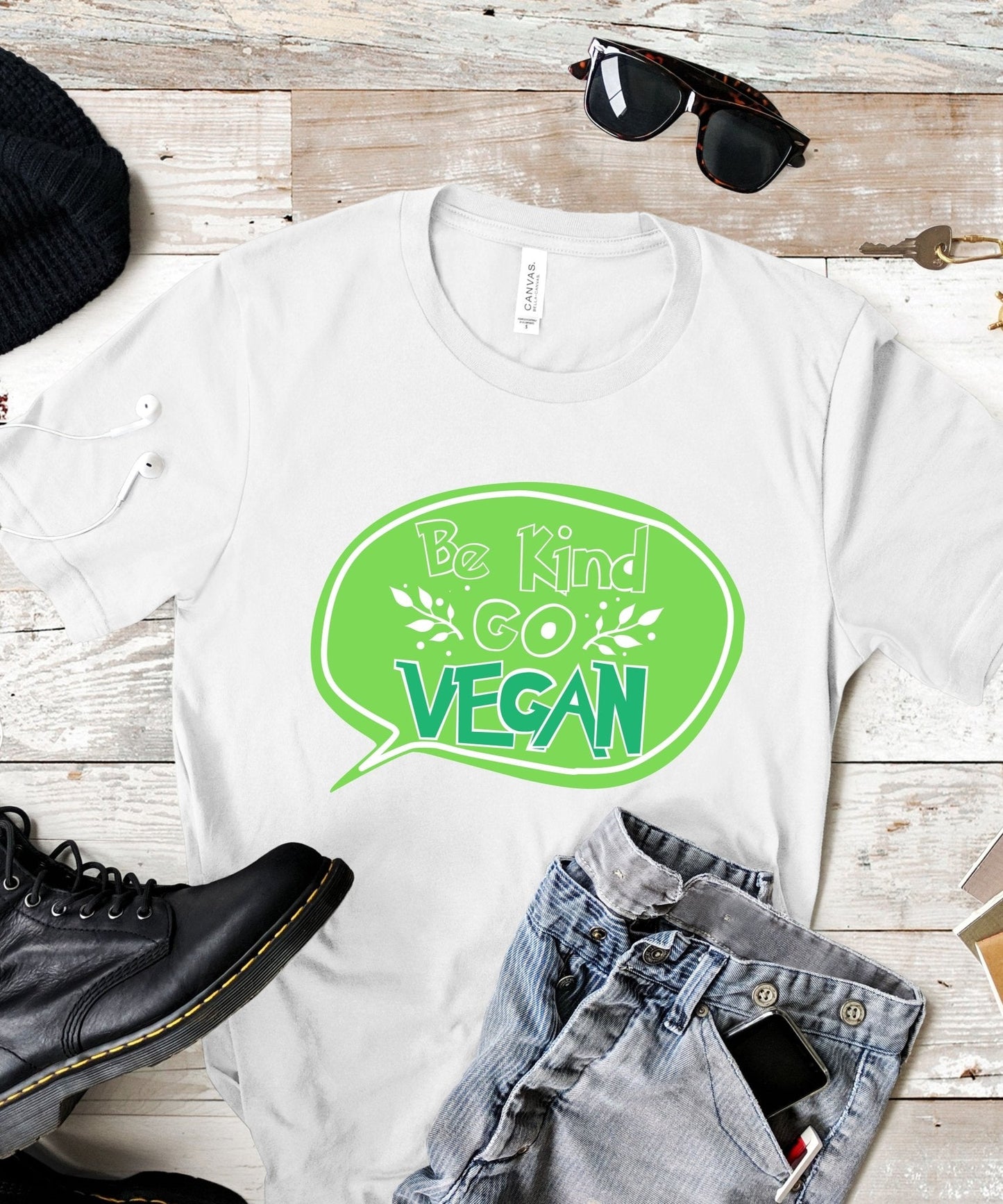 Radiate in 'Be Kind, Go Vegan' Classic Unisex Tee, Vegan Fashion Finds - Happiness A Click Away