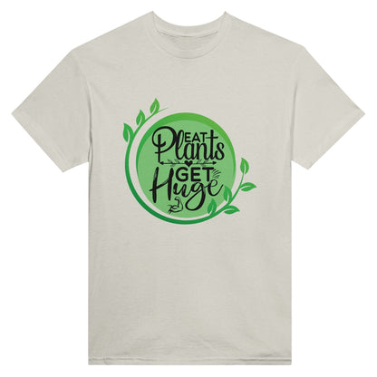 Radiate in 'Eat Plants, Get Huge' Classic Unisex Tee, Vegan Fashion Finds - Happiness A Click Away