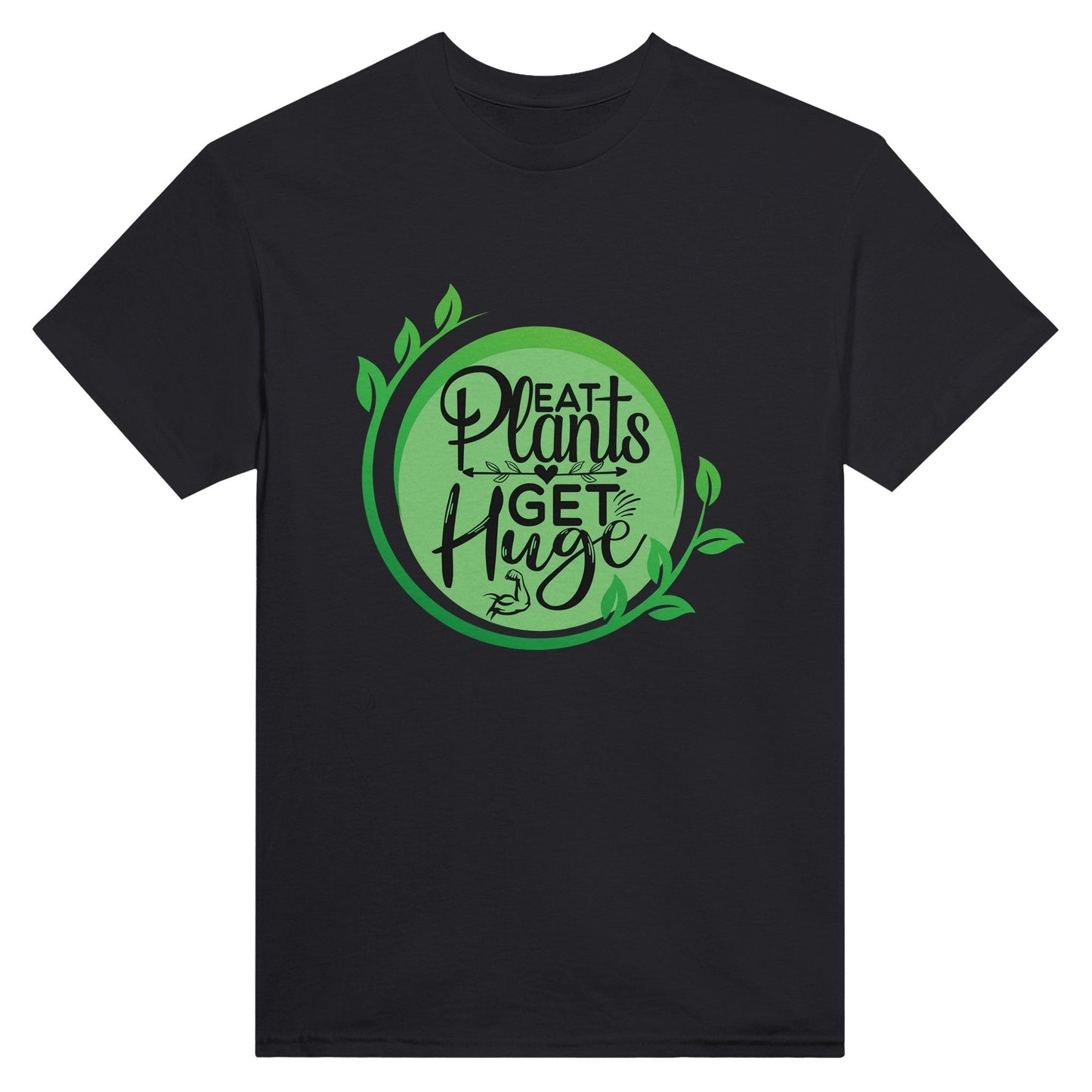 Radiate in 'Eat Plants, Get Huge' Classic Unisex Tee, Vegan Fashion Finds - Happiness A Click Away