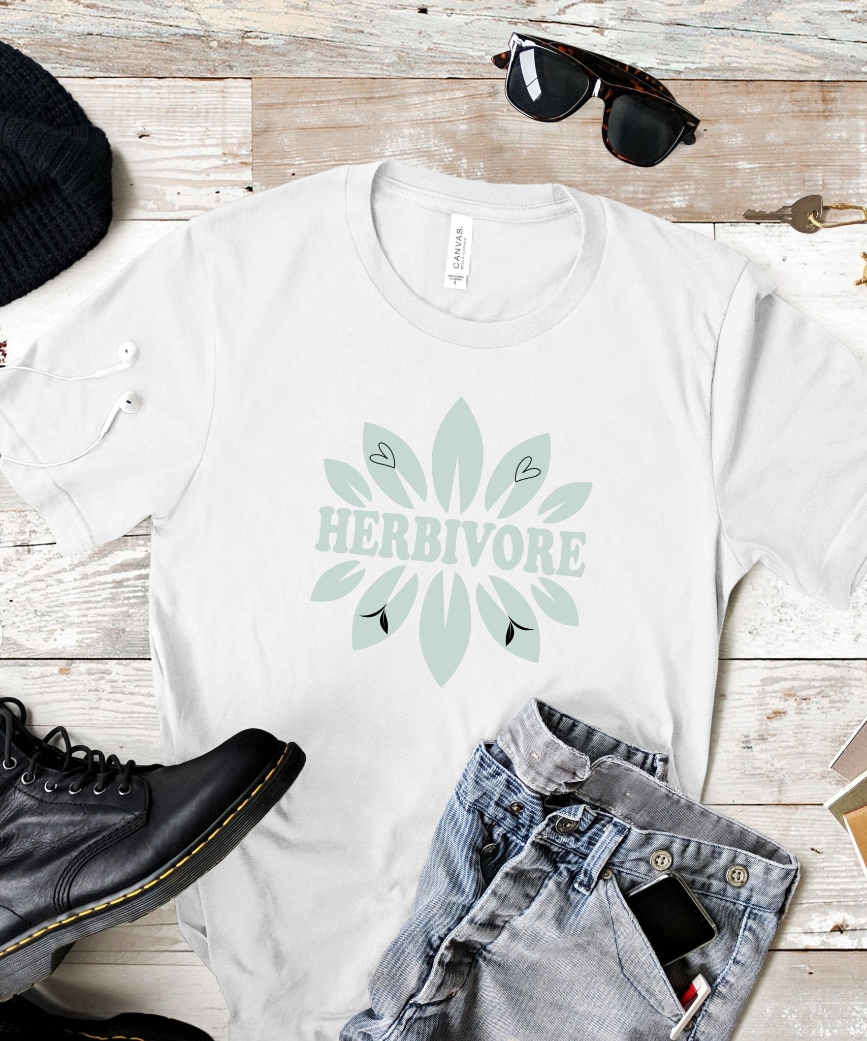 Radiate in 'Herbivore' Classic Unisex Tee, Vegan Fashion Finds - Happiness A Click Away