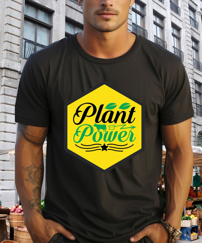 Radiate in 'Plant Power' Classic Unisex Tee, Vegan Fashion Finds - Happiness A Click Away