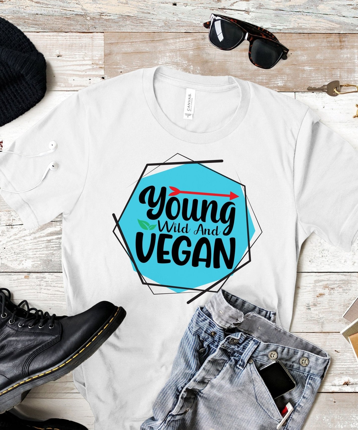 Radiate in Young, Wild, and Vegan Classic Unisex Tee, Vegan Fashion Finds - Happiness A Click Away