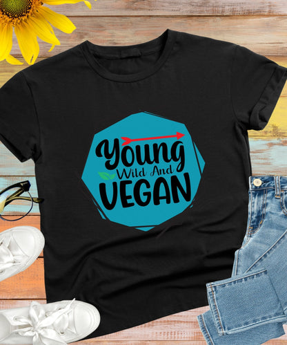 Radiate in Young, Wild, and Vegan Classic Unisex Tee, Vegan Fashion Finds - Happiness A Click Away