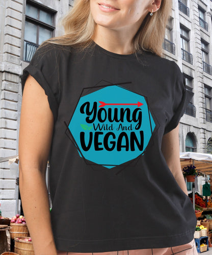 Radiate in Young, Wild, and Vegan Classic Unisex Tee, Vegan Fashion Finds - Happiness A Click Away