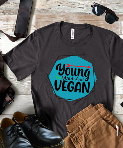 Radiate in Young, Wild, and Vegan Classic Unisex Tee, Vegan Fashion Finds - Happiness A Click Away