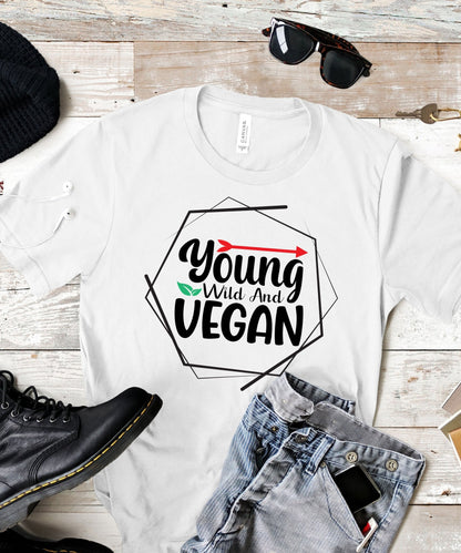 Radiate in Young, Wild, and Vegan no colour Tee, Vegan Fashion Finds - Happiness A Click Away