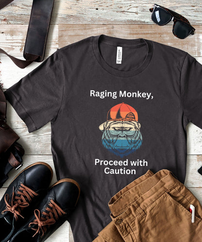 Raging Monkey T-shirt - Happiness A Click Away