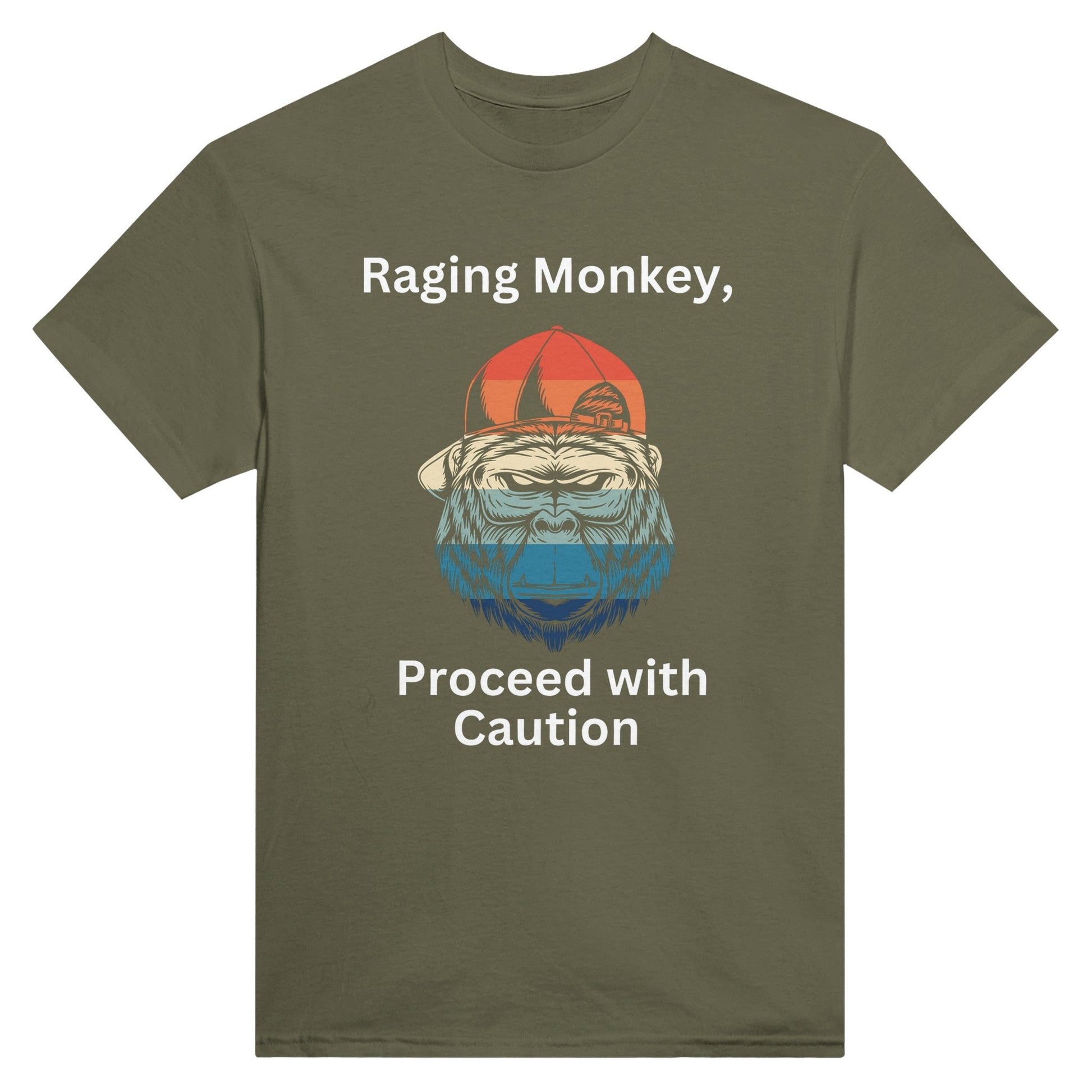 Raging Monkey T-shirt - Happiness A Click Away