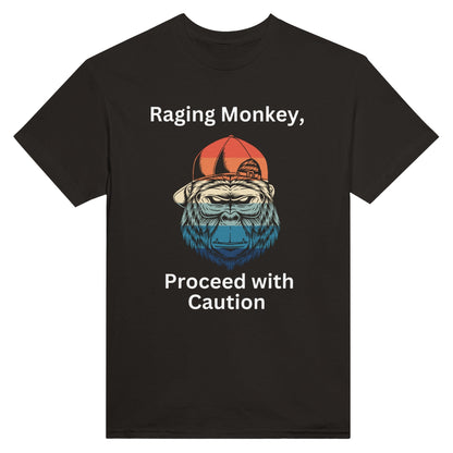 Raging Monkey T-shirt - Happiness A Click Away