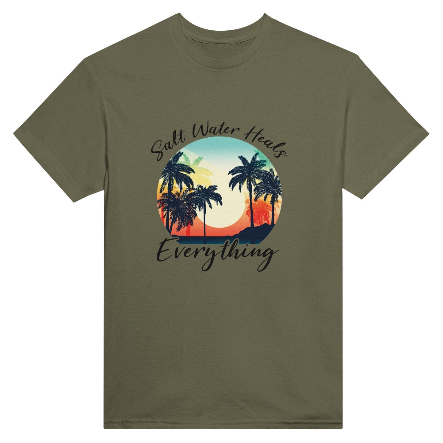 Salt Water Heals Everything Unisex Crewneck T - shirt, Summer Collection - Happiness A Click Away