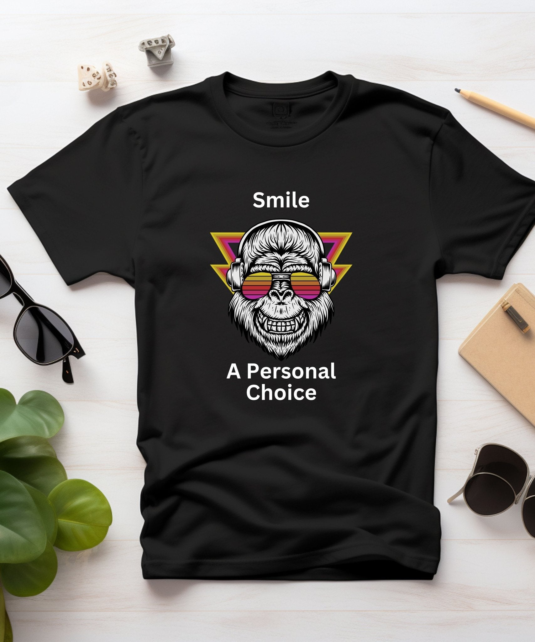 Smile, A Personal Choice T-shirt - Happiness A Click Away