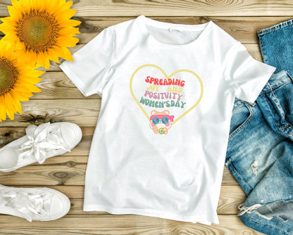 Spreading Joy and Positivity - Unisex Crewneck T - shirt, Celebrating Women - Happiness A Click Away