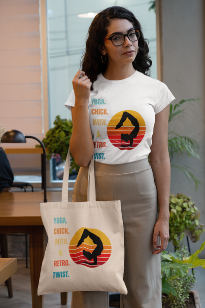 Yoga Chick with a Retro Twist - Classic Tote Bag