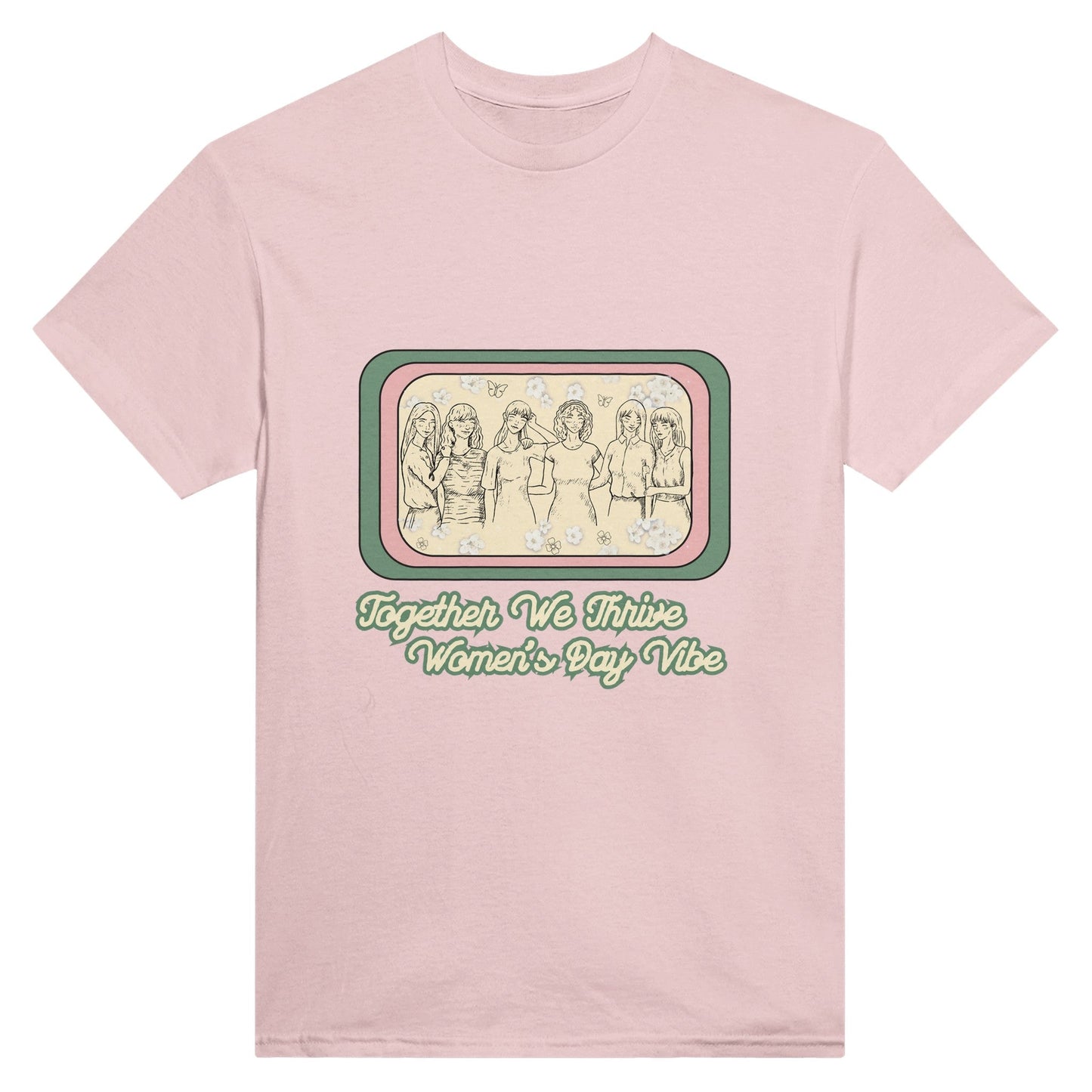 Together We Thrive - Unisex Crewneck T - shirt, Celebrating Women - Happiness A Click Away